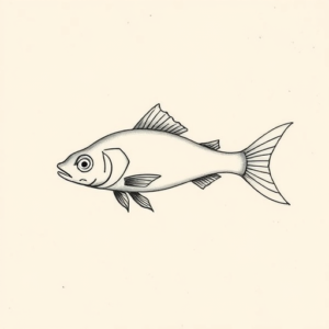 Dainty Catfish Tattoo