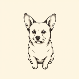 Dainty Corgi Tattoo