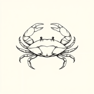 Dainty Crab Tattoo