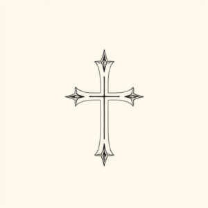 Dainty Cross Tattoo