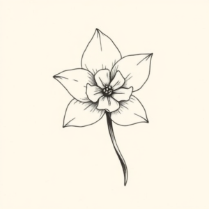 Dainty Daffodil Tattoo
