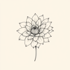 Dainty Dahlia Tattoo