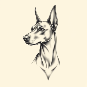 Dainty Doberman Tattoo