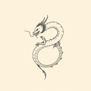 Dainty Dragon Tattoo