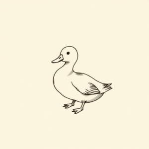 Dainty Duck Tattoo