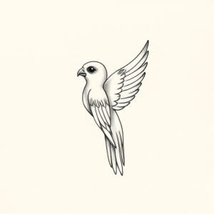 Dainty Falcon Tattoo