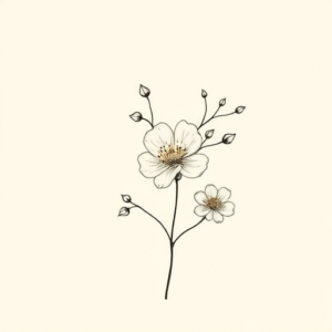 Dainty Floral Tattoo