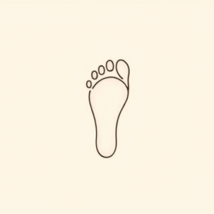 Dainty Footprint Tattoo