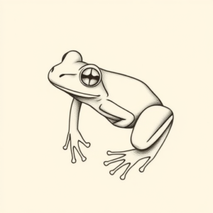 Dainty Frog Tattoo