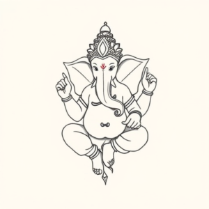 Dainty Ganesha Tattoo