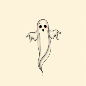 Dainty Ghost Tattoo