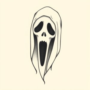 Dainty Ghostface Tattoo