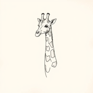 Dainty Giraffe Tattoo