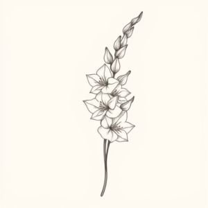 Dainty Gladiolus Tattoo