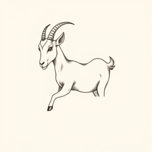 Dainty Goat Tattoo