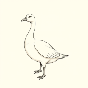 Dainty Goose Tattoo