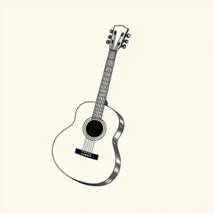 Dainty Guitar Tattoo