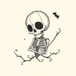 Dainty Halloween Tattoo