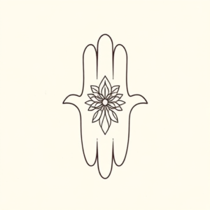 Dainty Hamsa Tattoo