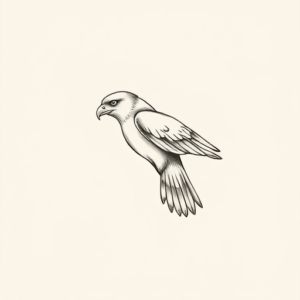 Dainty Hawk Tattoo