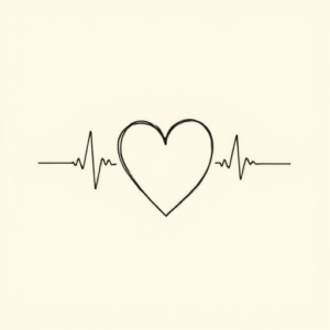 Dainty Heartbeat Tattoo