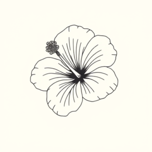 Dainty Hibiscus Tattoo
