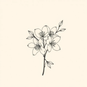 Dainty Honeysuckle Tattoo