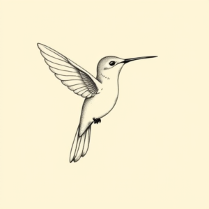 Dainty Hummingbird Tattoo
