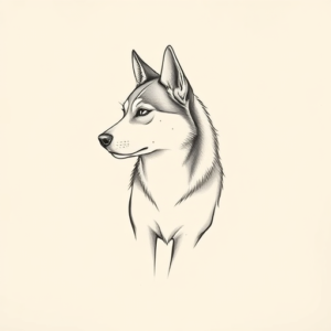 Dainty Husky Tattoo