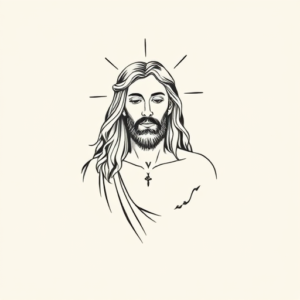 Dainty Jesus Tattoo