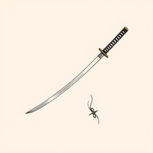 Dainty Katana Tattoo