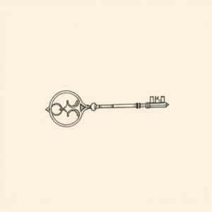 Dainty Key Tattoo