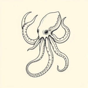 Dainty Kraken Tattoo