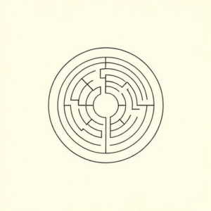 Dainty Labyrinth Tattoo