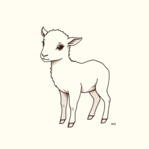 Dainty Lamb Tattoo