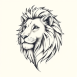Dainty Lion Tattoo