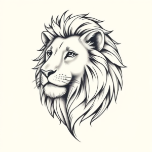 Dainty Lion Tattoo
