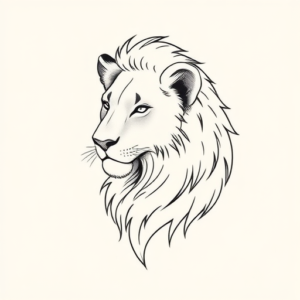 Dainty Lioness Tattoo