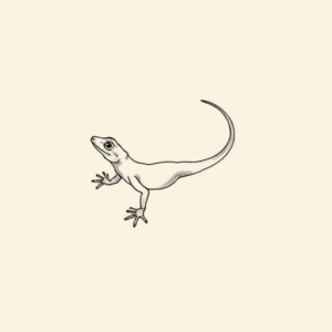 Dainty Lizard Tattoo