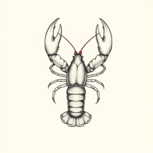 Dainty Lobster Tattoo