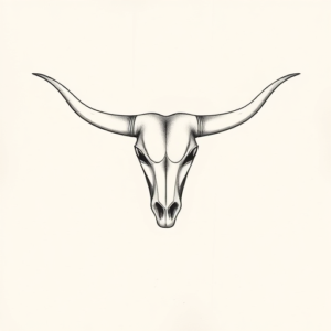 Dainty Longhorn Tattoo