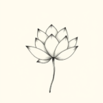 Dainty Lotus Tattoo