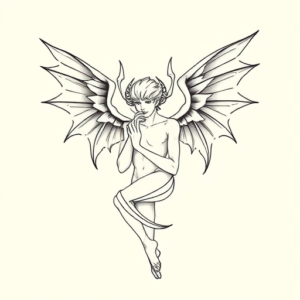 Dainty Lucifer Tattoo