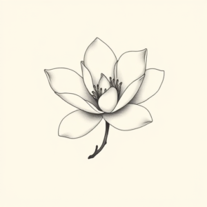 Dainty Magnolia Tattoo