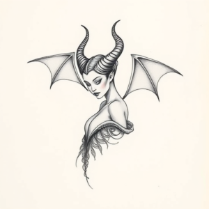 Dainty Maleficent Tattoo