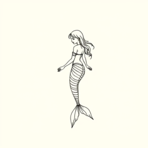 Dainty Mermaid Tattoo
