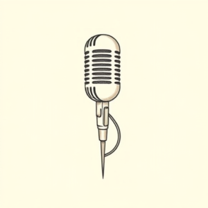 Dainty Microphone Tattoo