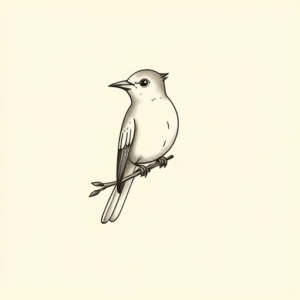 Dainty Mockingbird Tattoo