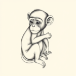 Dainty Monkey Tattoo
