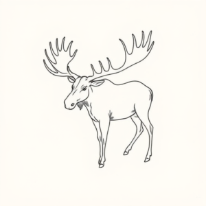 Dainty Moose Tattoo